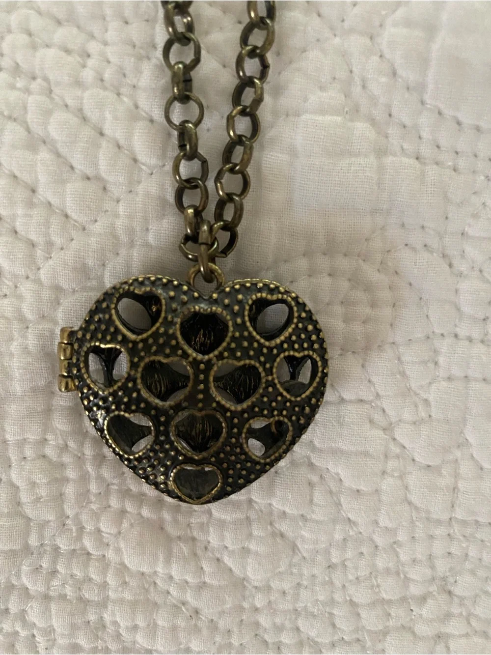 Lani Necklace Antique Gold Heart Locket